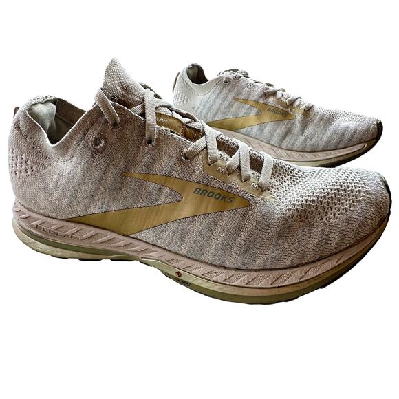 Brooks Bedlam 2 Running Sneaker Womens 9 Knit Mesh Gold Logo Gym Sporty Low Top - Picture 1 of 13